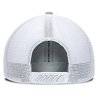 Men's Fanatics  Gray/White Utah Mammoth Utah Badge Trucker Adjustable Hat