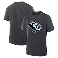 T-shirt Fanatics pour homme, anthracite chiné, logo principal des Mammoths de l'Utah