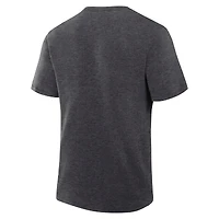 T-shirt Fanatics pour homme, anthracite chiné, logo principal des Mammoths de l'Utah
