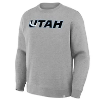 Sweat-shirt en polaire Utah Mammoth Combo Legacy gris chiné pour homme Fanatics