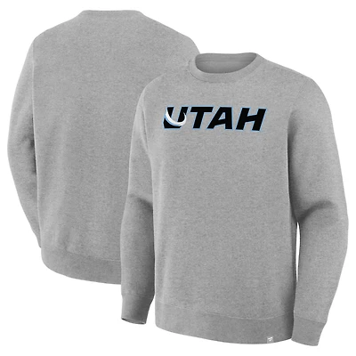 Sweat-shirt en polaire Utah Mammoth Combo Legacy gris chiné pour homme Fanatics