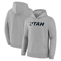 Men's Fanatics Heather Gray Utah Mammoth Home Fleece Hoodie