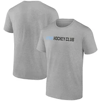 T-shirt gris chiné Fanatics pour homme avec logo Utah Mammoth