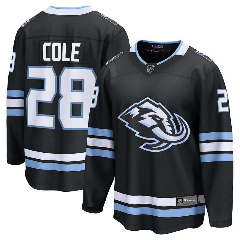Men's Fanatics Ian Cole Black Utah Mammoth Home Breakaway Player Jersey
