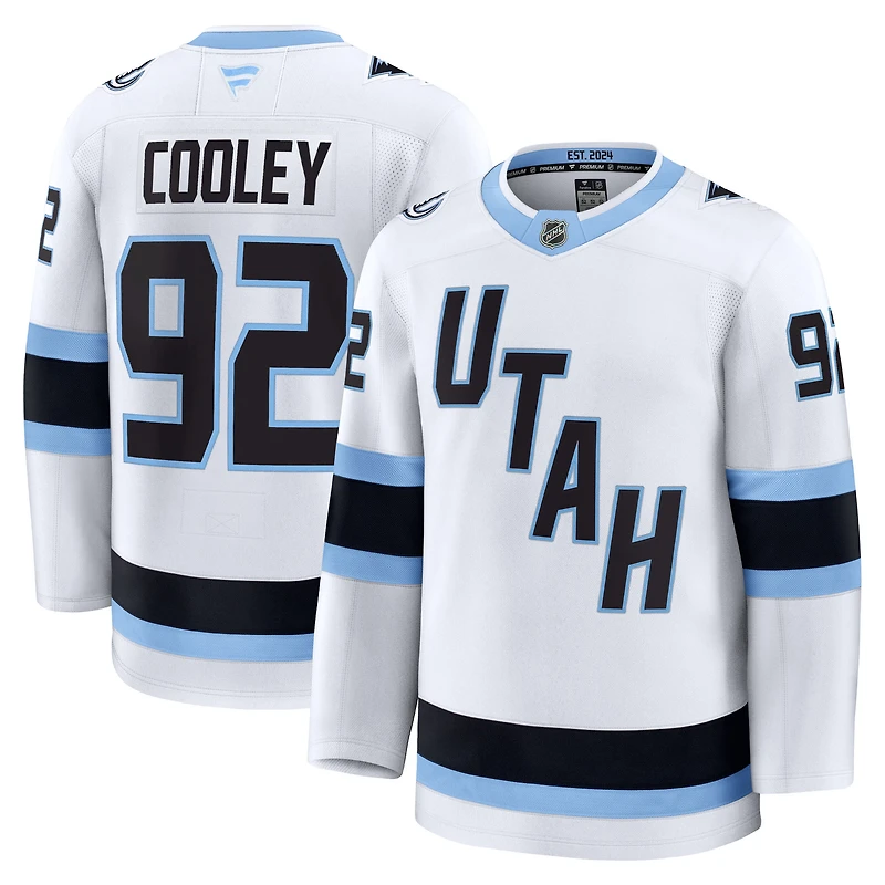 Men's Fanatics Logan Cooley White Utah Mammoth Away Premium Player Jersey