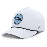 Men's Fanatics White Utah Hockey Club Rope A-Frame Adjustable Hat