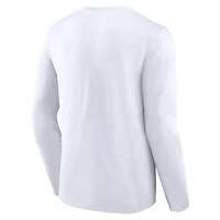 Men's Fanatics White Utah Hockey Club Secondary Logo Long Sleeve T-Shirt