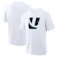 T-shirt blanc flammé Utah Mammoth pour homme avec logo alternatif