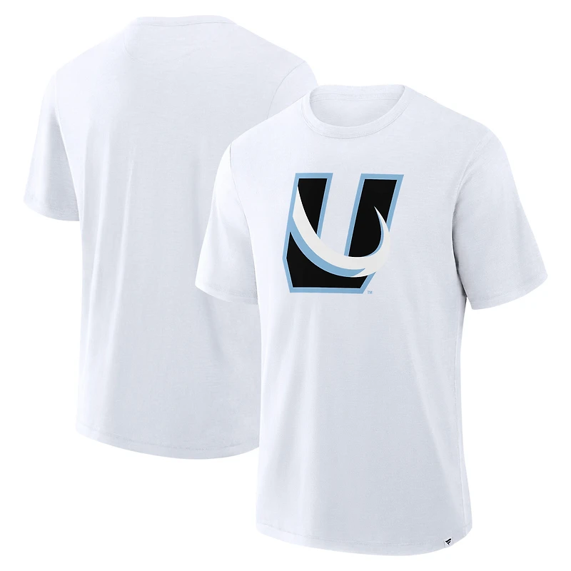 T-shirt blanc flammé Utah Mammoth pour homme avec logo alternatif