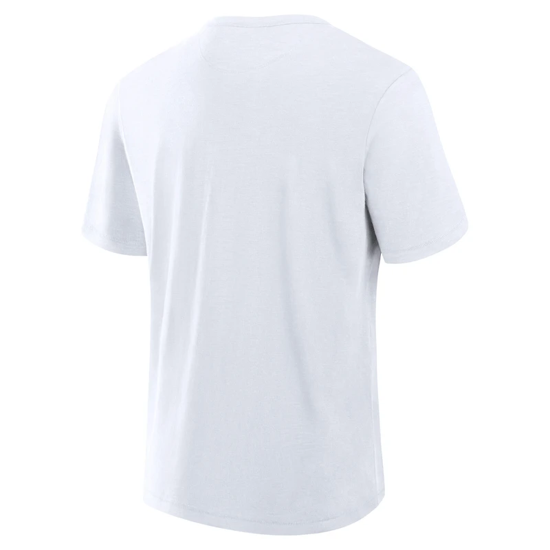 T-shirt blanc flammé Utah Mammoth pour homme avec logo alternatif