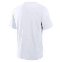 T-shirt blanc flammé Utah Mammoth pour homme avec logo alternatif