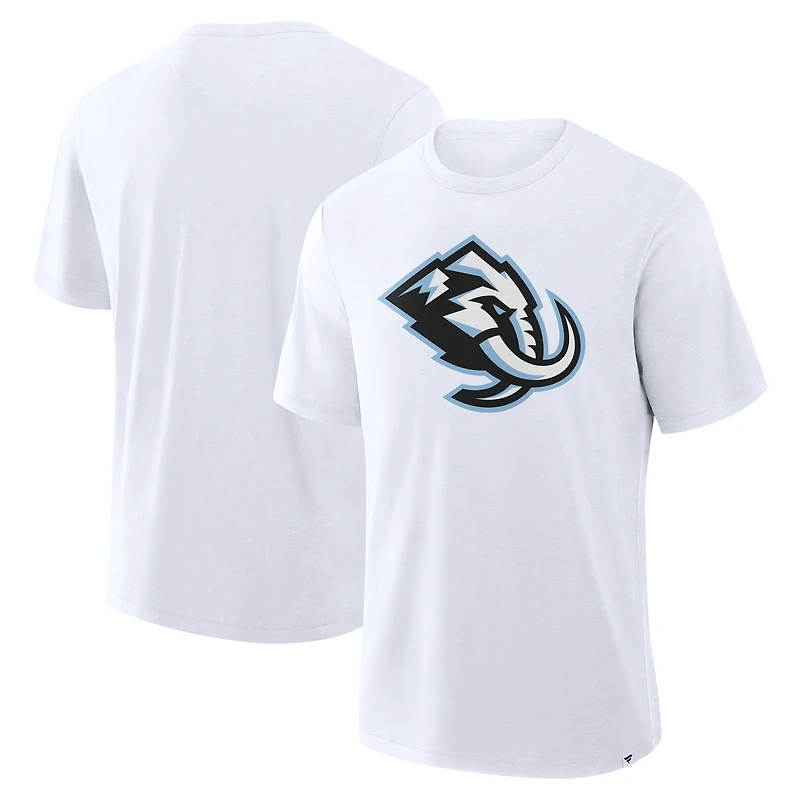 Men's Fanatics  White Utah Mammoth Primary Logo Stadium Slub T-Shirt