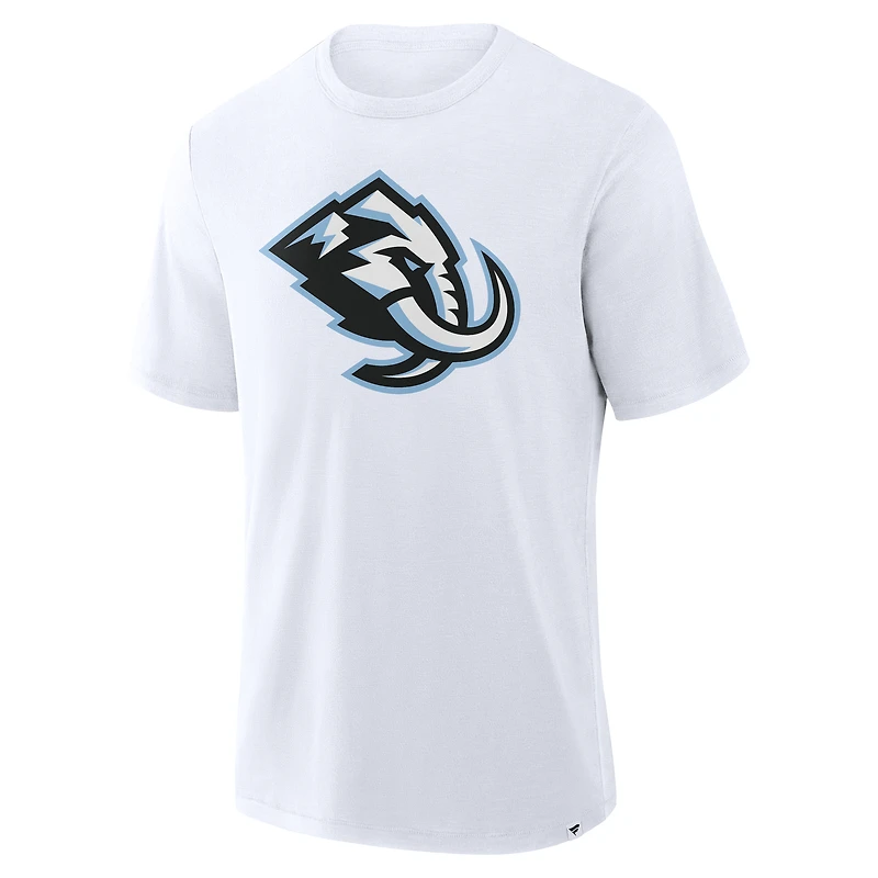 Men's Fanatics  White Utah Mammoth Primary Logo Stadium Slub T-Shirt