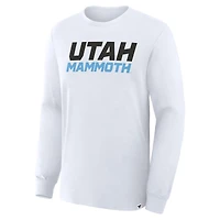 T-shirt à manches longues blanc Utah Mammoth Legacy pour homme