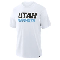 T-shirt blanc flammé Utah Mammoth Wordmark Stadium pour homme