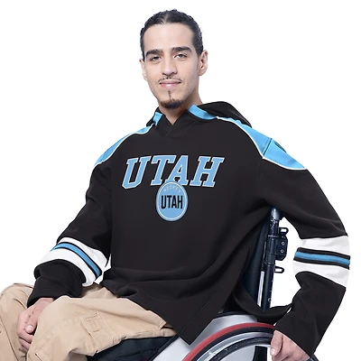 Men's G-III Sports by Carl Banks  Black Utah Mammoth Adaptive Wear Lord Stanley Hooded Long Sleeve Sweatshirt