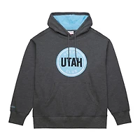 Sweat à capuche anthracite Mitchell & Ness pour homme, motif Utah Hockey Club Playoff