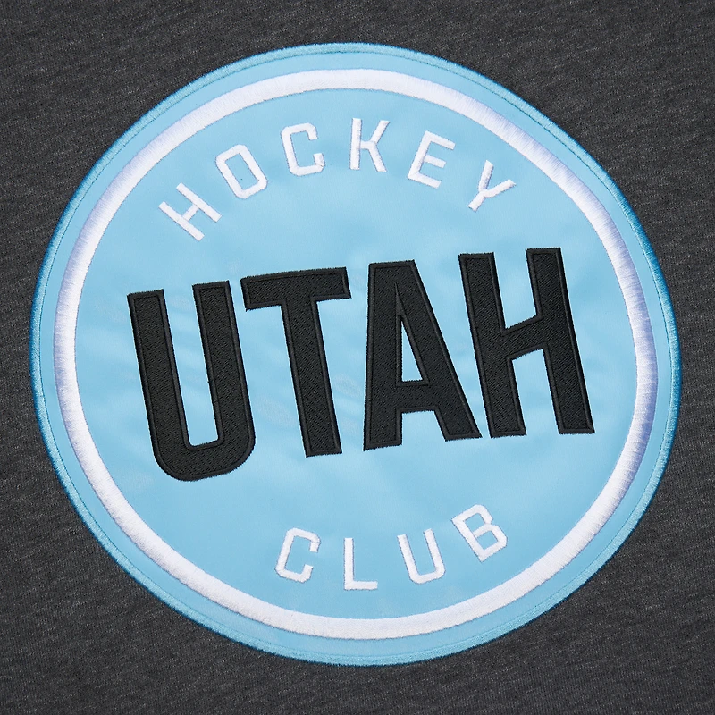 Sweat à capuche anthracite Mitchell & Ness pour homme, motif Utah Hockey Club Playoff