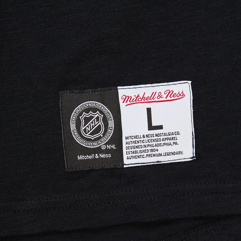 T-shirt raglan à manches longues noir/bleu clair pour homme Mitchell & Ness Utah Hockey Club, coupe légendaire