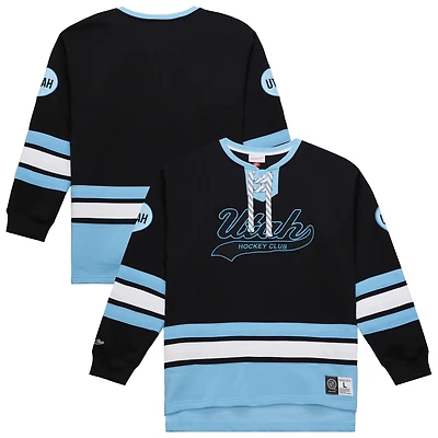 Sweat-shirt à lacets noir Utah Hockey Club Heritage pour homme de Mitchell & Ness