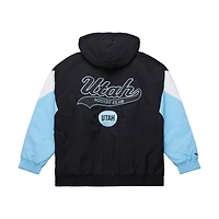 Men's Mitchell & Ness Black Utah Hockey Club Retro Anorak Half-Zip Jacket
