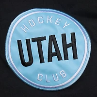 Men's Mitchell & Ness Black Utah Hockey Club Retro Anorak Half-Zip Jacket