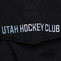 Men's Mitchell & Ness Black Utah Hockey Club Retro Anorak Half-Zip Jacket