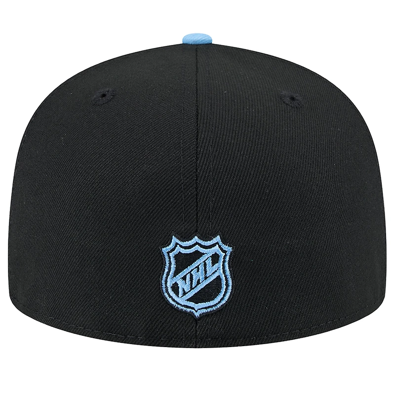 Casquette ajustée 59FIFTY Utah Mammoth Lockup pour homme, noir/bleu clair, saison 1