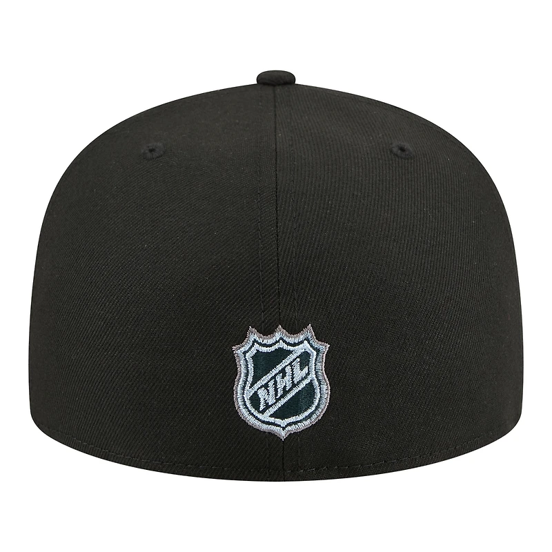 Men's New Era Black Utah Mammoth Color Pop 59FIFTY Fitted Hat