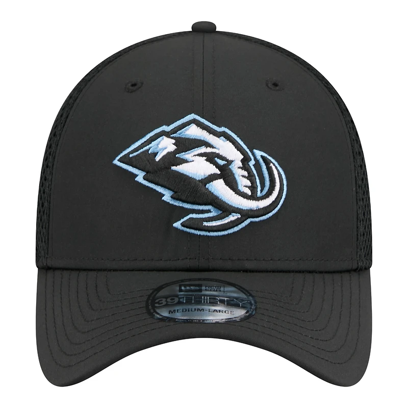 Men's New Era  Black Utah Mammoth Logo 39THIRTY Flex Hat
