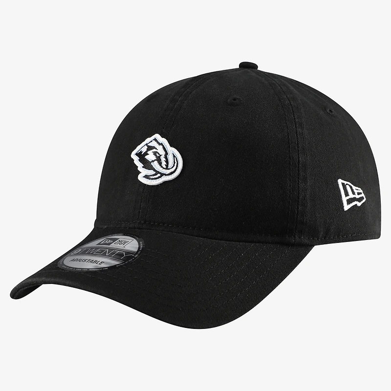Casquette ajustable New Era noire pour homme avec écusson mascotte Utah Mammoth 9TWENTY