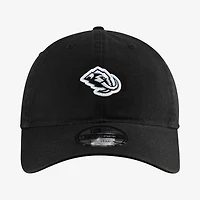 Casquette ajustable New Era noire pour homme avec écusson mascotte Utah Mammoth 9TWENTY