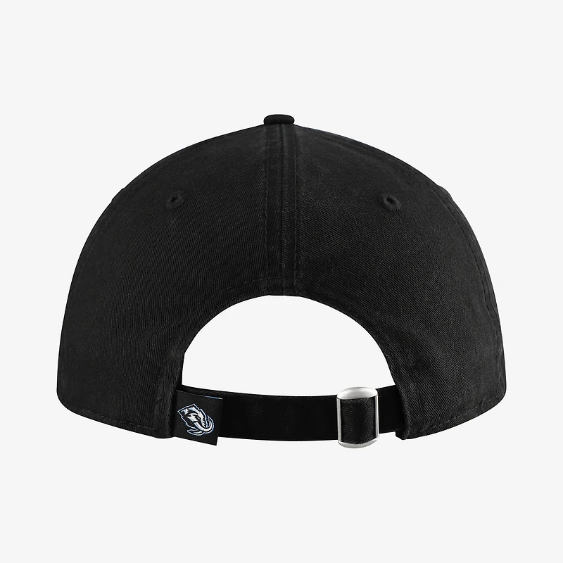 Casquette ajustable New Era noire pour homme avec écusson mascotte Utah Mammoth 9TWENTY