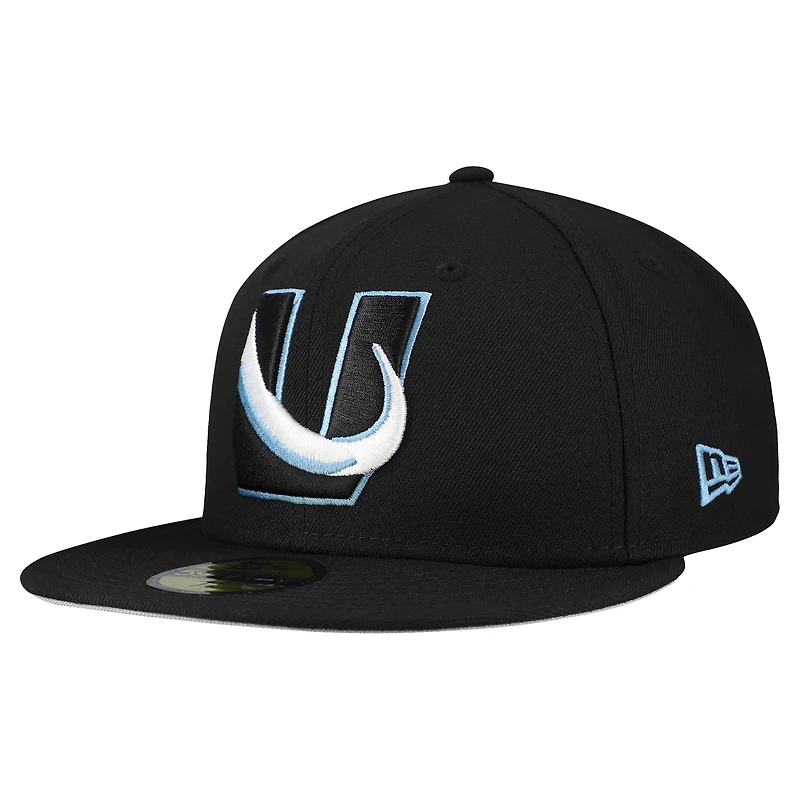 Men's New Era Black Utah Mammoth Team Secondary 59FIFTY Fitted Hat
