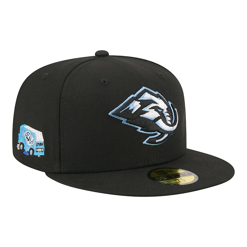 Casquette ajustée New Era Utah Mammoth Zamboni 59FIFTY noire pour homme