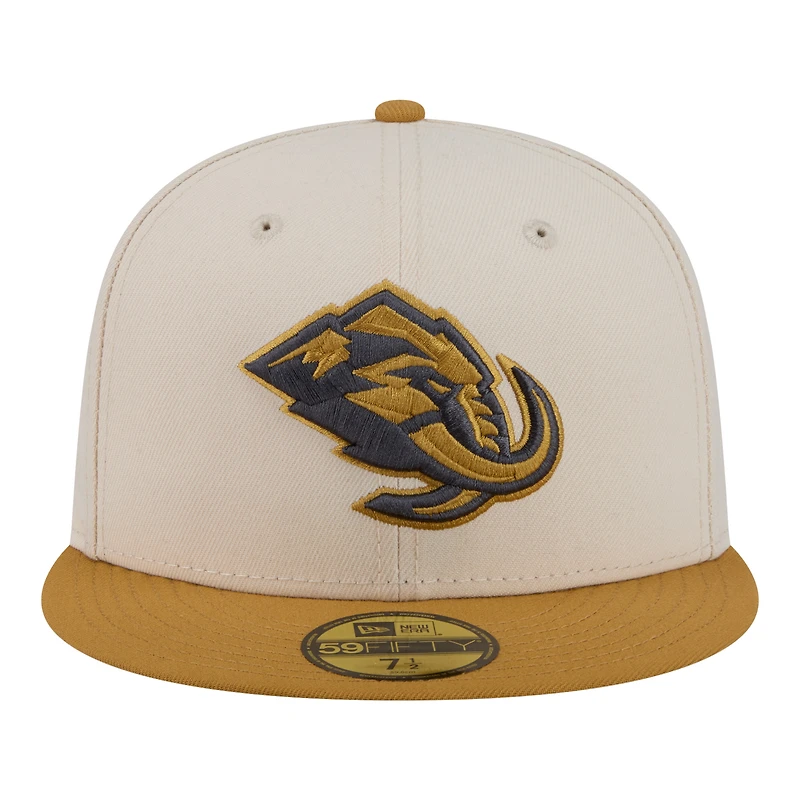 Men's New Era  Cream/Tan Utah Mammoth Colorpack Two-Tone 59FIFTY Fitted Hat