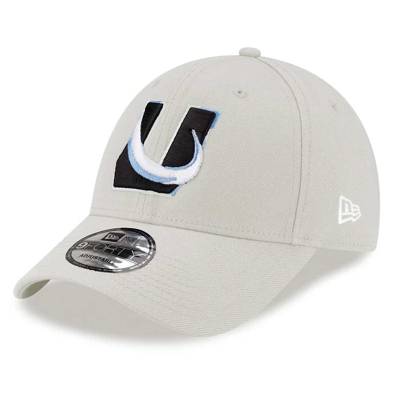 Men's New Era White Utah Mammoth 9FORTY Adjustable Hat