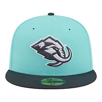 Men's New Era  Turquoise/Charcoal Utah Mammoth Two-Tone Color Pack 59FIFTY Fitted Hat