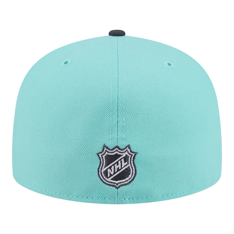 Men's New Era Turquoise/Charcoal Utah Mammoth Two-Tone Color Pack 59FIFTY Fitted Hat
