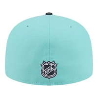 Men's New Era  Turquoise/Charcoal Utah Mammoth Two-Tone Color Pack 59FIFTY Fitted Hat