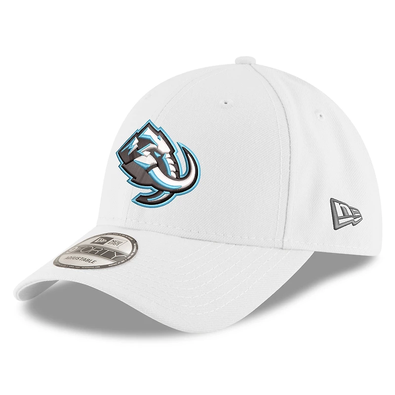 Men's New Era  White Utah Mammoth 9FORTY Adjustable Hat