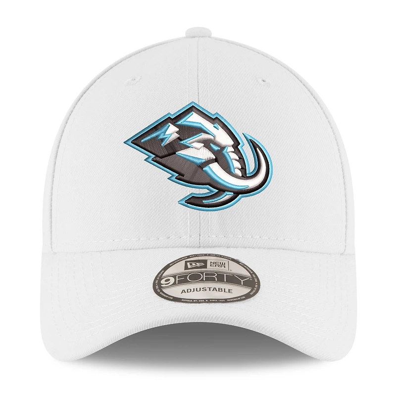 Men's New Era  White Utah Mammoth 9FORTY Adjustable Hat