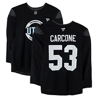 Michael Carcone Utah Mammoth Practice-Used #53 Black Jersey from the 2024-25 NHL Season