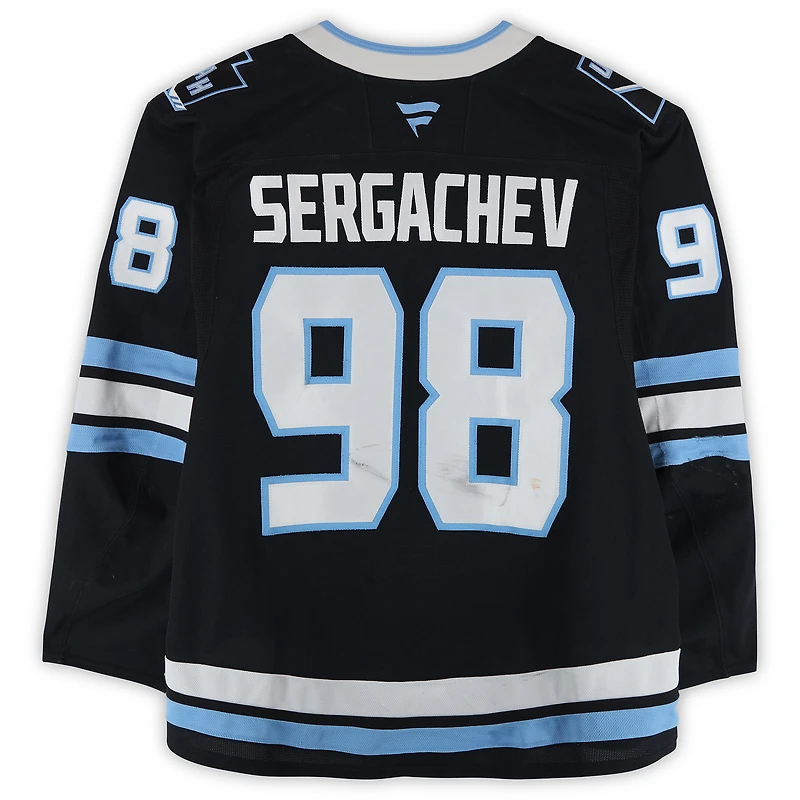 Mikhail Sergachev Utah Mammoth Game-Used #98 Black Set 2 Jersey Worn During Games Played Between January 11 and March 26, 2026