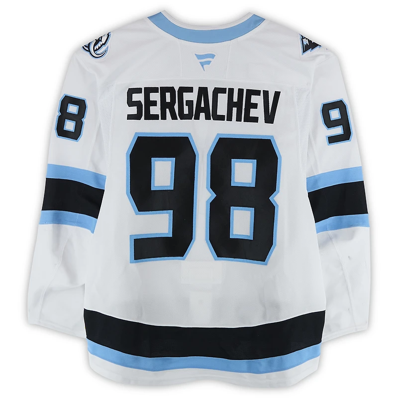 Mikhail Sergachev Utah Mammoth Game-Used #98 White Set 2 Jersey Worn During Games Played Between December 14, 2025 and March 28, 2026