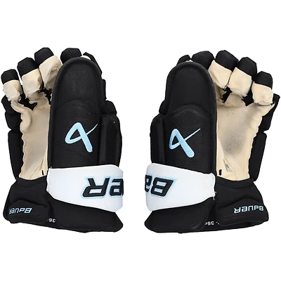 Gants Bauer noirs utilisés par Nick DeSimone (Utah Mammoth) lors de la saison 2025-2026 de la LNH - NF70443016-17
