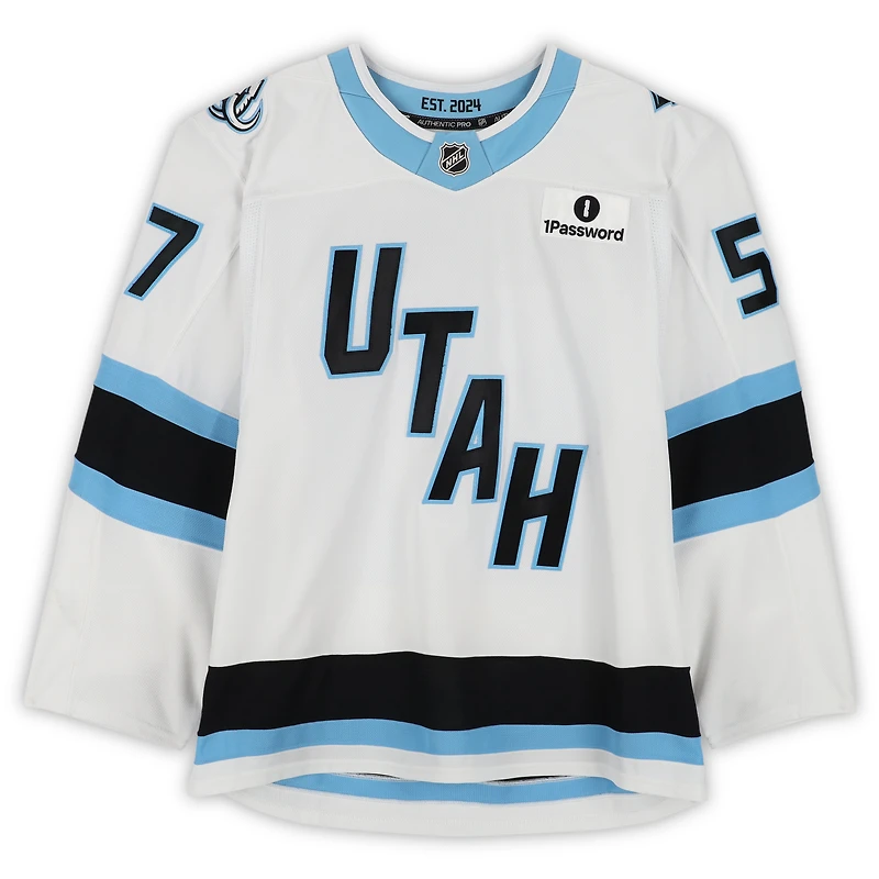 Nick DeSimone Utah Mammoth Game-Used #57 White Set 1 Jersey from Multiple Games Between October 9 & December 6, 2025