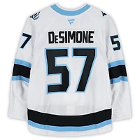 Maillot authentique professionnel blanc n° 57 de Nick DeSimone, porté par le joueur des Utah Mammoths lors des séries éliminatoires de la Coupe Stanley 2026.