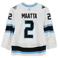 Olli Maatta Utah Mammoth Game-Used #2 White Set 1 Jersey de plusieurs matchs entre le 9 octobre et le 6 décembre 2025