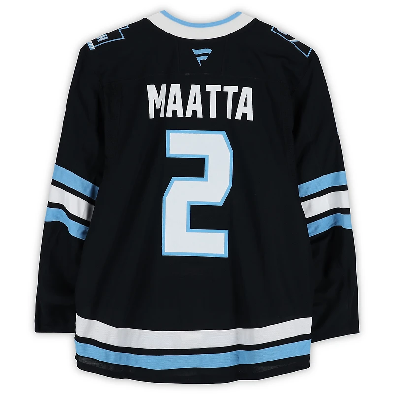 Olli Maatta Utah Mammoth Player-Issued #2 Black Authentic Pro Jersey from the 2026 Stanley Cup Playoffs